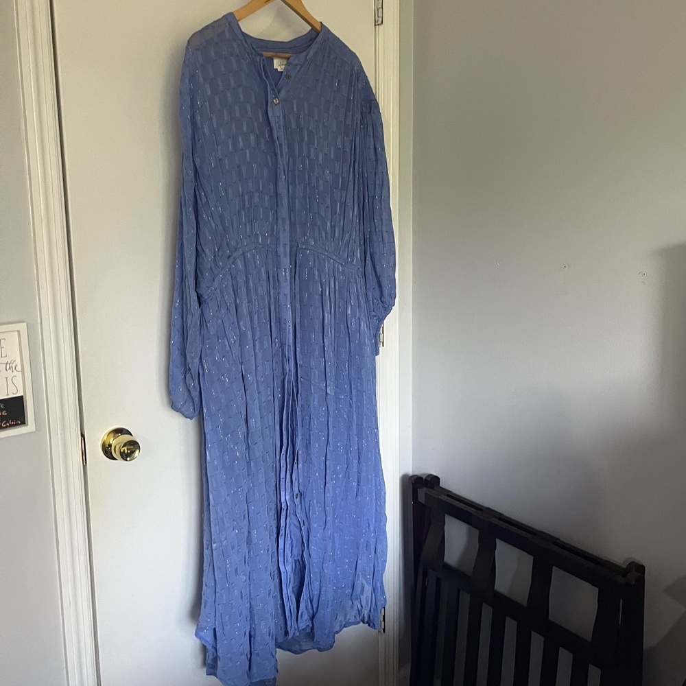 Anthropologie Shimmer Shirt Dress